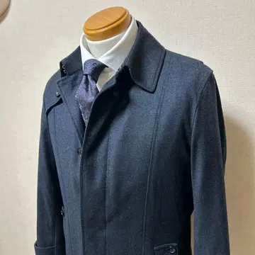 다크 네이비 스텐카라 코트 울 사이즈 M