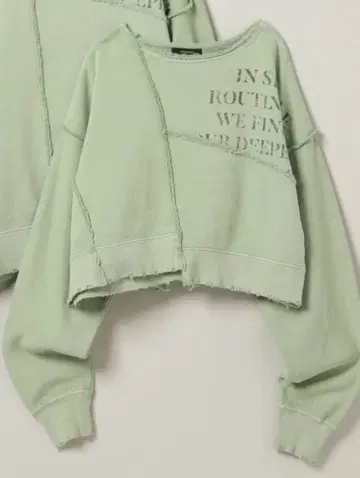 JEANASIS 지나시스 리메이크 라이크 part 로고 맨투맨 그린 M