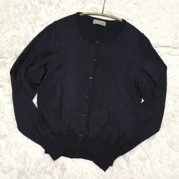 MARGARET HOWELL 크루넥 가디건 울 100% 블랙 M