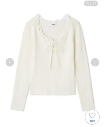 스나이델 snidel 프릴 도킹 니트 풀오버