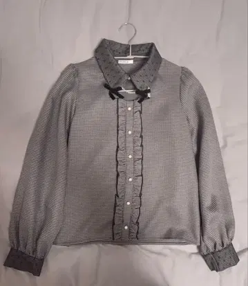 팔 엘피 하운드투스 체크 블라우스