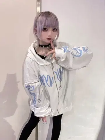 THICC PSYNYXX 마법진 후드티 화이트