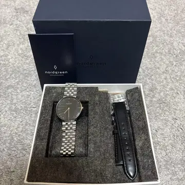 nordgreen 심플 실버 다이얼 손목시계