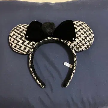 디즈니 미니 머리띠 하운드투스 체크 패턴
