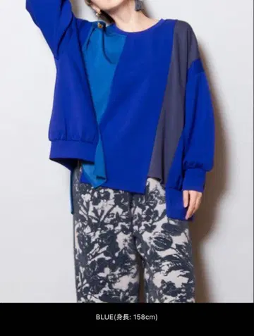 택 포함 새상품 오즈모시스 osmosis 절개 배색 풀오버