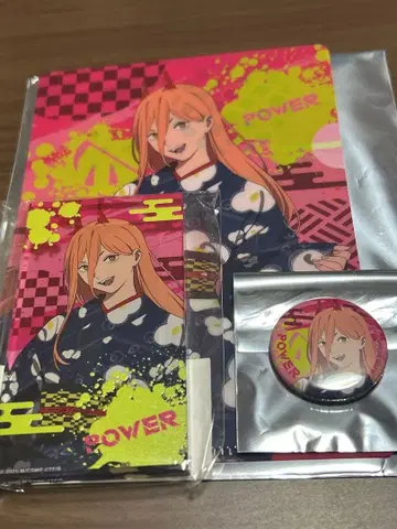 체인소 맨 파워 오사카 한정판 아크릴 블록 캔뱃지 클리어 파일