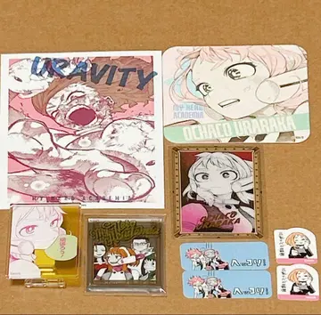 히로아카 원화전 카드 코스터 씰 스티커 배지 우라라카 오챠코