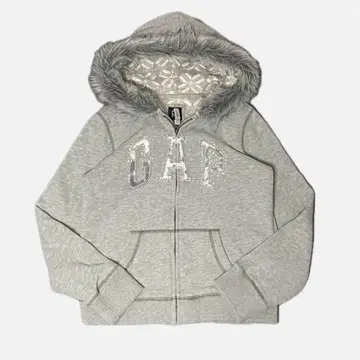 gap archive 지퍼 후드티 퍼 스팽글 y2k 헤이세이 갸루