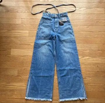 마우지 데님 베이커 팬츠 서스펜더 포함