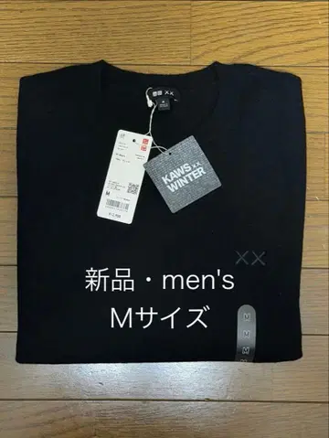 유니클로 카우스 윈터 캐시미어 크루넥 스웨터 블랙 M 사이즈 새상품