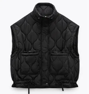 ZARA 블랙 퀼팅 베스트 L