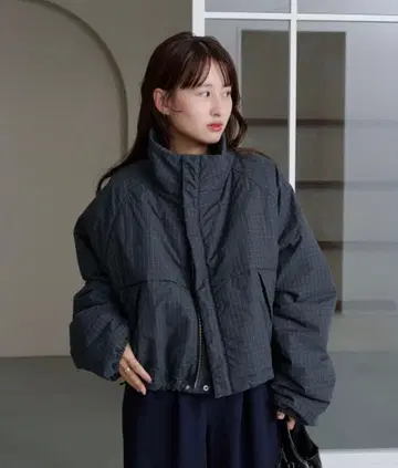 kastane 체크 충전솜 리버서블 아우터 S