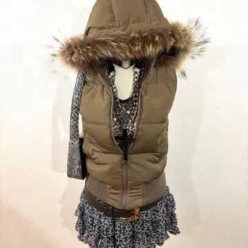 헤이세이 갸루 y2k 퍼 다운 베스트 그런지 다운 베스트 INGNI