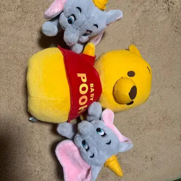푸우 BA BY POOH 덤보 봉제 인형 세트