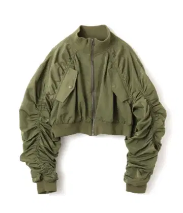 atmos pink 크롭 개더 밀리터리 MA-1 카키