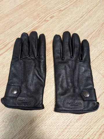 BLACK LABEL 가죽 장갑 L 사이즈 25cm 블랙