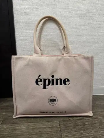 epine logo book tote bag large pink