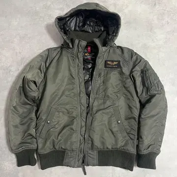 ALPHA INDUSTRIES 후드 밀리터리 자켓 써모라이트 충전솜!