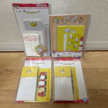 제일복권 치이카와 (먼작귀) 모두 함께 라멘 H상 문구류 4품 세트