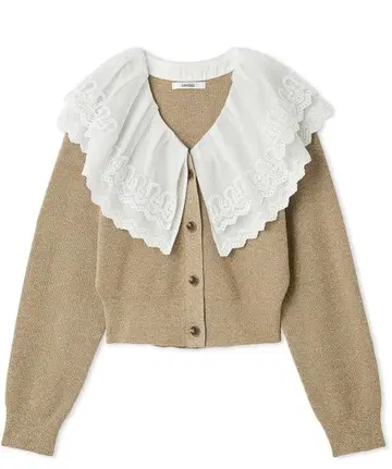 SNIDEL 레이스 스칼라 니트 풀오버