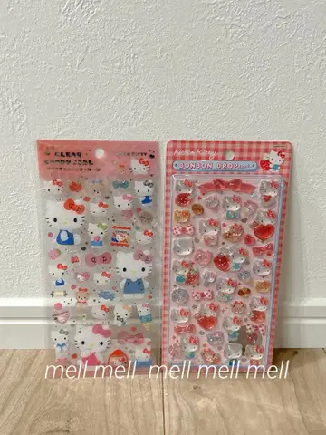 키티 모자 꽁지 드롭 씰 클리어 캔디 씰