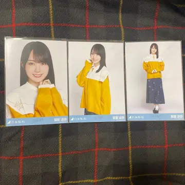 노기자카46 브로마이드 카키 하루카 카라 부착 코디 컴프