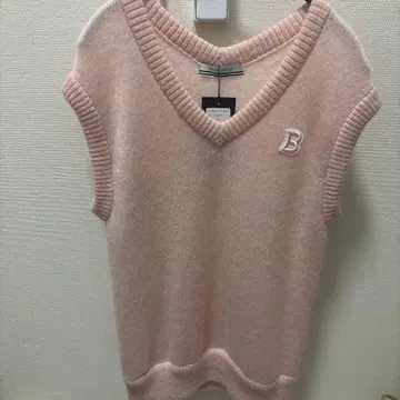 [택 포함 새상품] BORDERS at BALCONY 핑크 니트 베스트