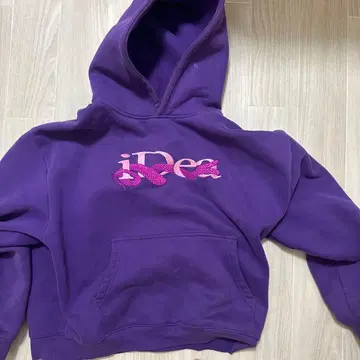 iDea 뱀 자수 후드티 보라색