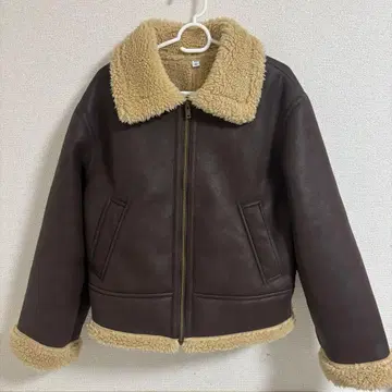 GU 무스탕 터치 플라이트 자켓 XL