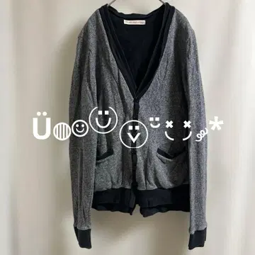 레이어드 스타일 그레이 x 블랙 가디건 모드 캐주얼