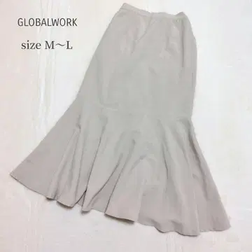 글로벌 워크 플레어 스커트 160 M~L 깔끔한 그레이 심플