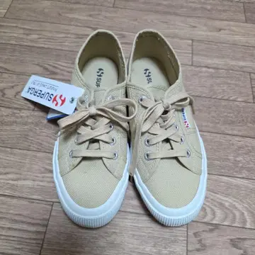 SUPERGA 베이지 캔버스 스니커즈 36