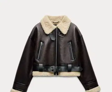 ZARA 숏 기장 더블 페이스 자켓 무스탕 M 사이즈