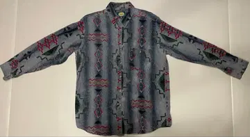 빈티지 Cabela's 기하학 패턴 셔츠 L 사이즈