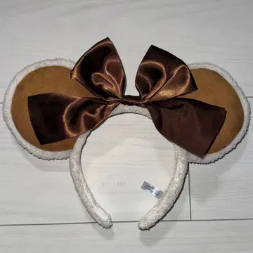 디즈니 머리띠 리본 브라운