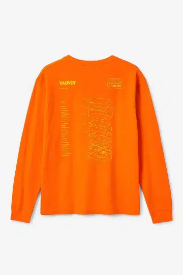 VAUNDY 오렌지 롱 슬리브 T셔츠