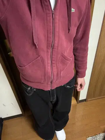 라코스테 지퍼 후드티