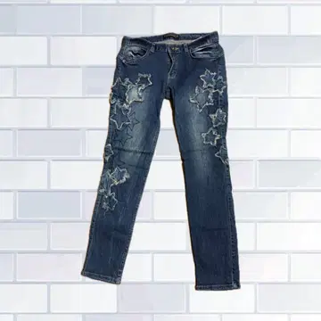 RED PEPPER 별 모양 데미지 스키니 데님 28