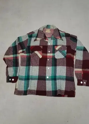 50.60s 맥그리거 멀티 컬러 체크 무늬 플란넬 셔츠