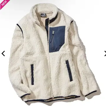 새상품 워크맨 여자 디태처블 보아 스탠드 자켓 L 사이즈 아이보리