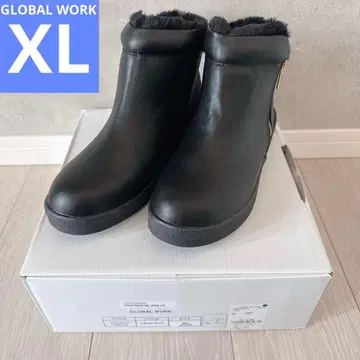 글로벌 워크 발수 보온 깔창 부츠 블랙 PU*블랙 퍼 XL
