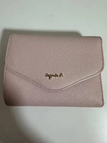 Agnes b. 3단 폴더형 지갑 핑크