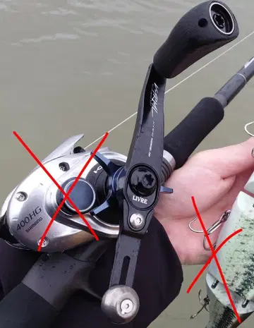 DRT 바리알 핸들 140-150 아부 다이와용 너트 포함