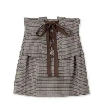 snidel 레이스업 숏 팬츠 체크 스커트