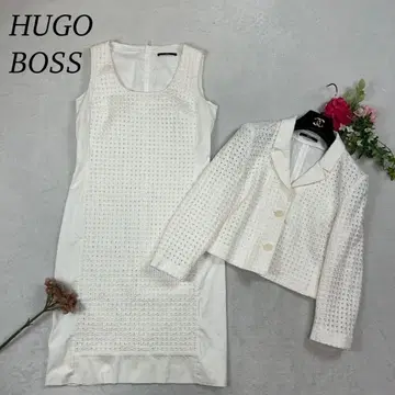 J742 새상품급 M 휴고보스 스커트 셋업 화이트 여성용