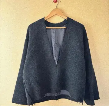 RIAM Plage 실루엣 블라우스 차콜 그레이 울