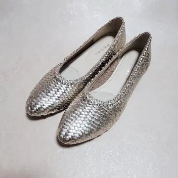 REGAL 리걸 펌프스 로우힐 뜨개질 골드 24.5cm