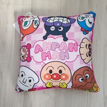 [ 새상품 미사용 ] 택 포함 호빵맨 캐릭터 등받이 쿠션