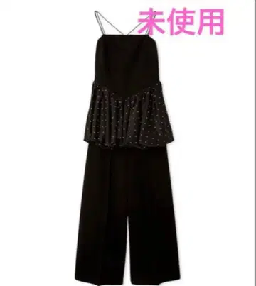 미사용 새상품 릴리 브라운 벌룬 페플럼 본딩 셋업 블랙