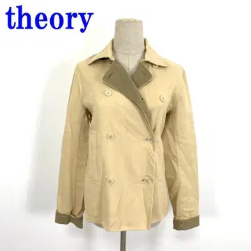 띠어리 테일러드 자켓 면 코튼 얇은 소재 베이지 2 C1848